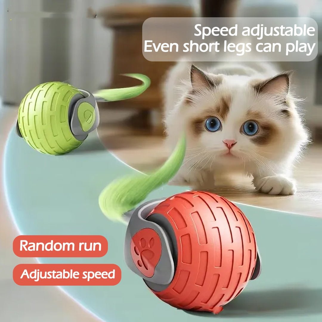 Smart rolling rechargeable cat toy ball