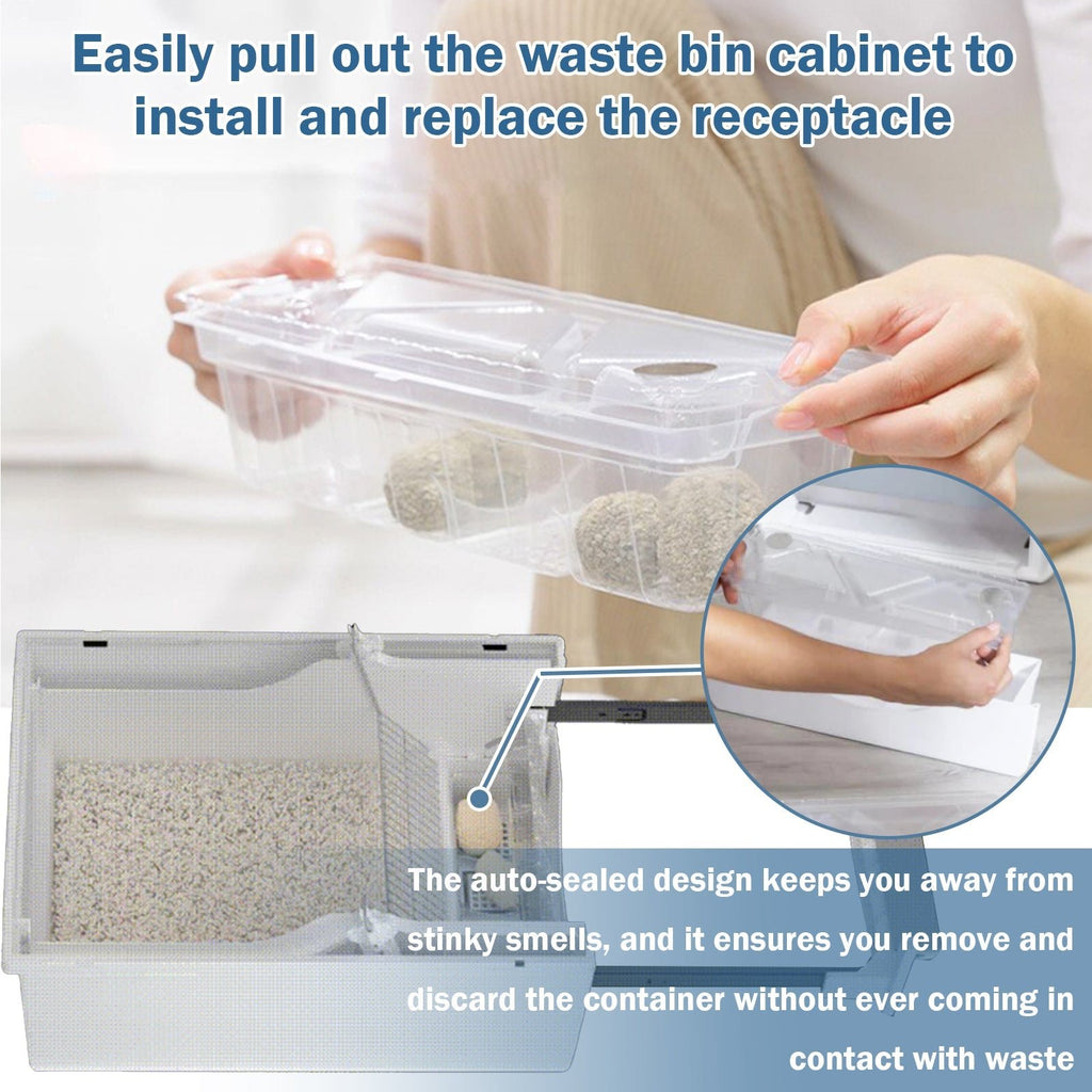 Pull-and-Slide Cat Litter Box with Manual Rake – view 4