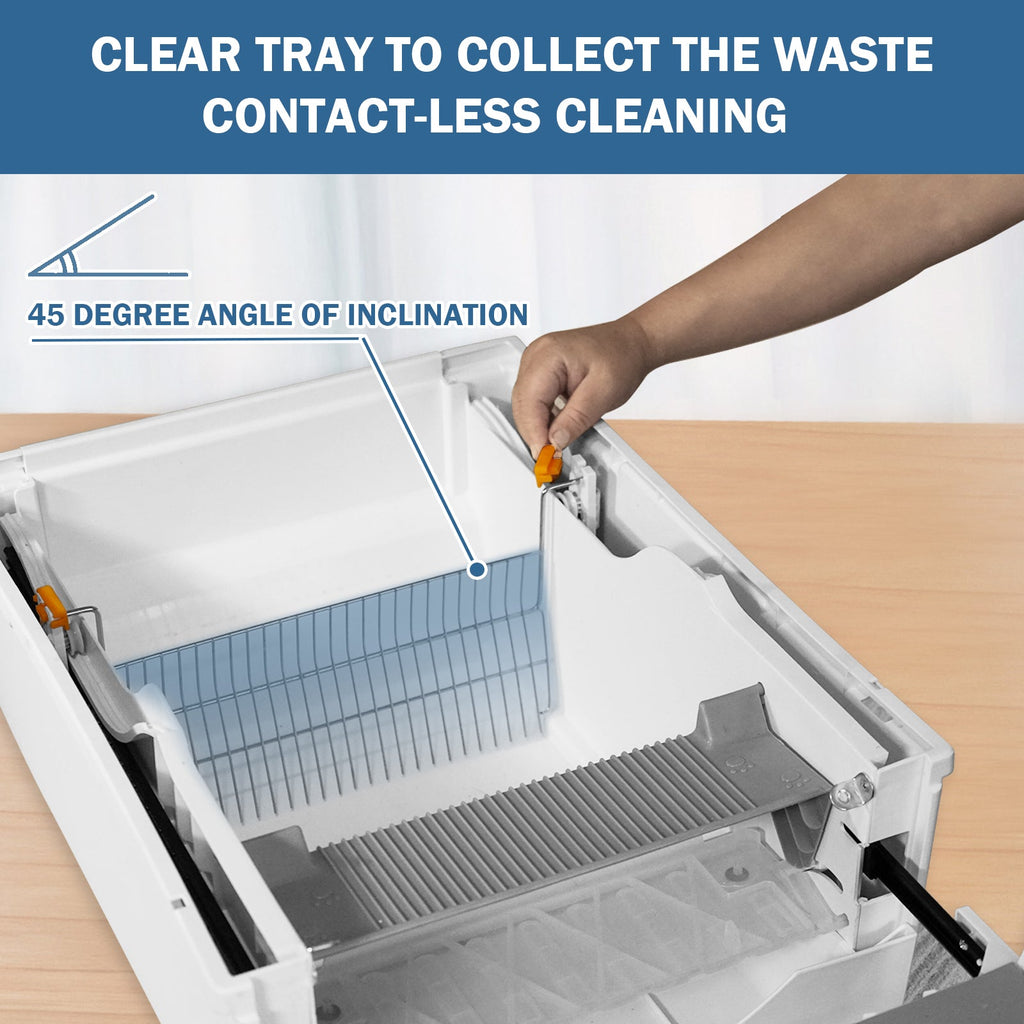 Pull-and-Slide Cat Litter Box with Manual Rake – view 5
