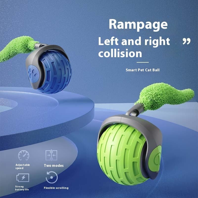Smart rolling rechargeable cat toy ball — product view 2