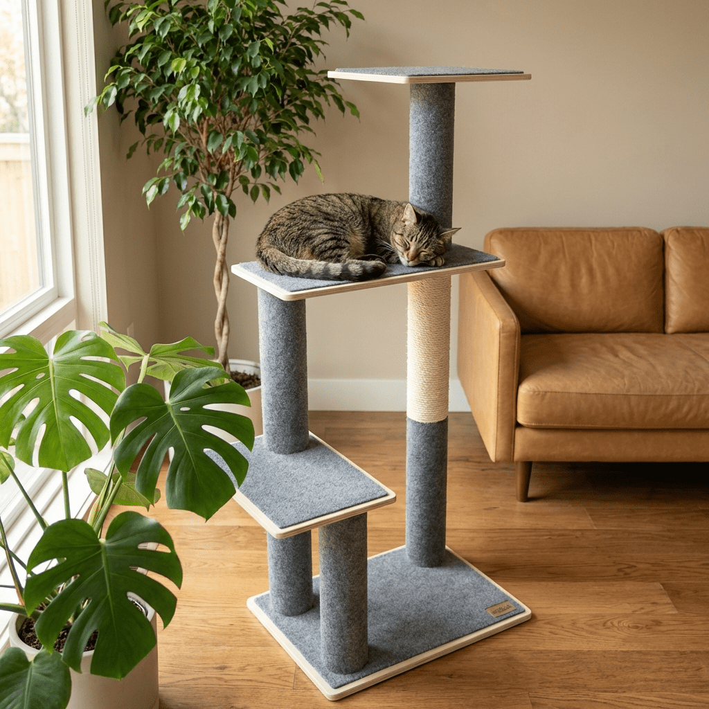 Noba Modern Plywood 3-Level Cat Tree – view 10