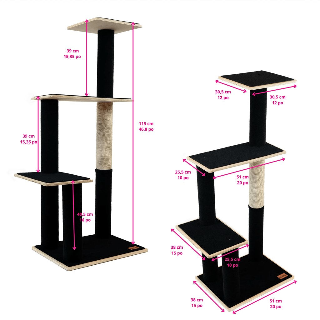 Noba Modern Plywood 3-Level Cat Tree – view 13