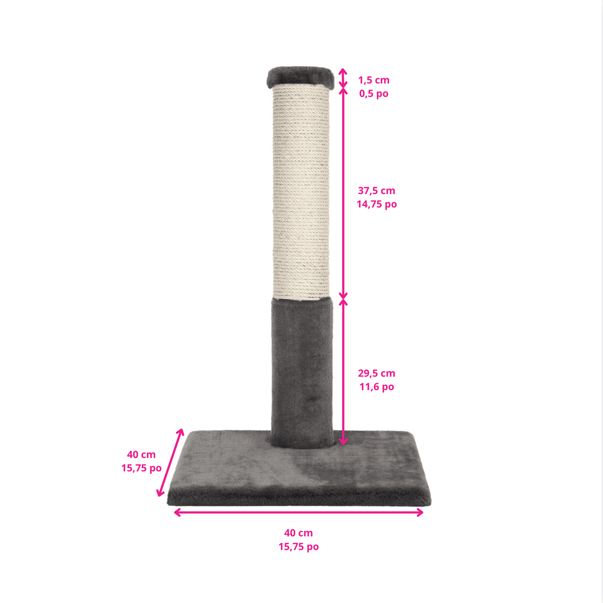 Noba Classic 28" Scratching Post - Brown Faux Fur – view 7