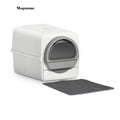 Pull-and-Slide Cat Litter Box with Manual Rake