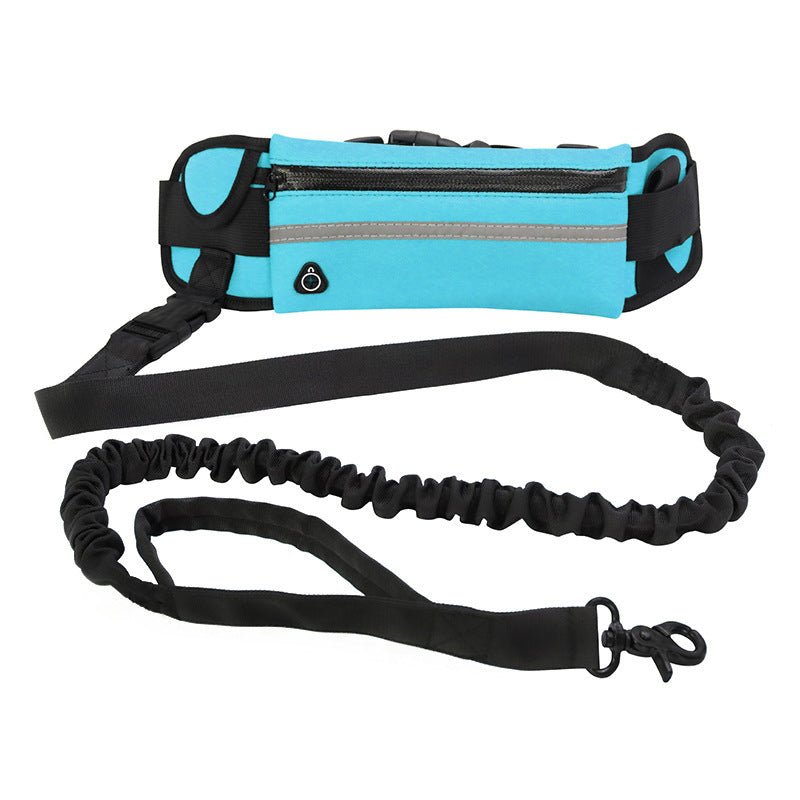 Hands-free bungee dog leash with waist belt — product view 7