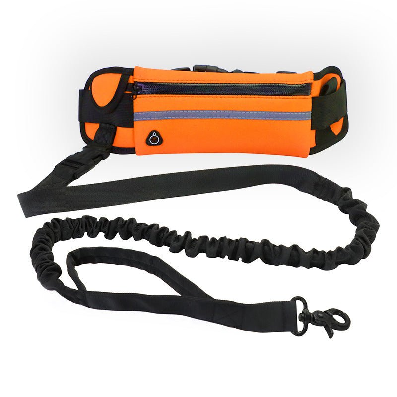 Hands-free bungee dog leash with waist belt — product view 5
