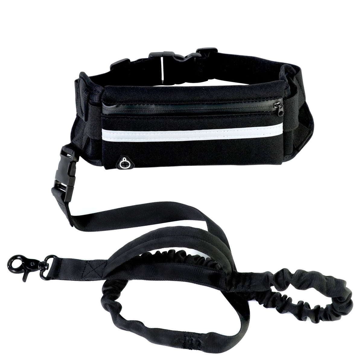 Hands-free bungee dog leash with waist belt — product view 6