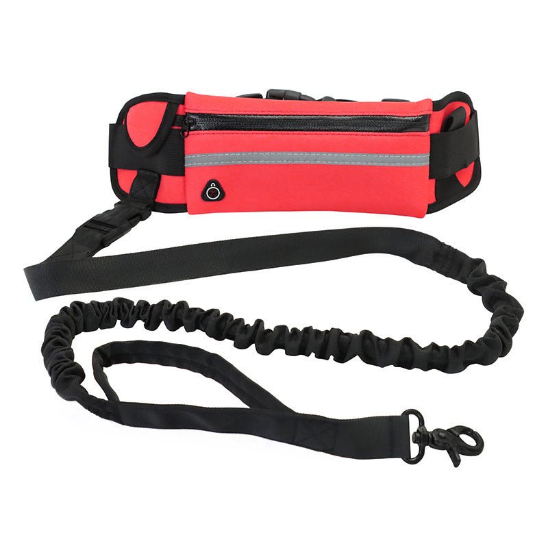 Hands-free bungee dog leash with waist belt — product view 9