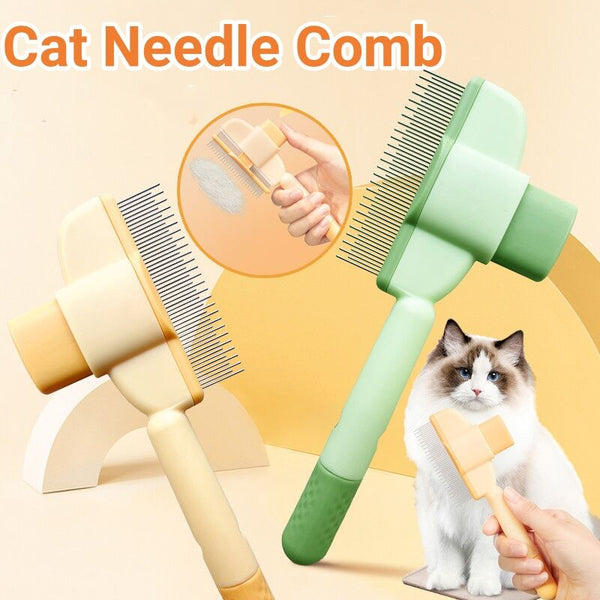Easy-Release Pet Grooming Comb for Cats & Dogs