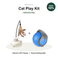 Cat Play Kit - Electric UFO Teaser + Smart Rolling Ball